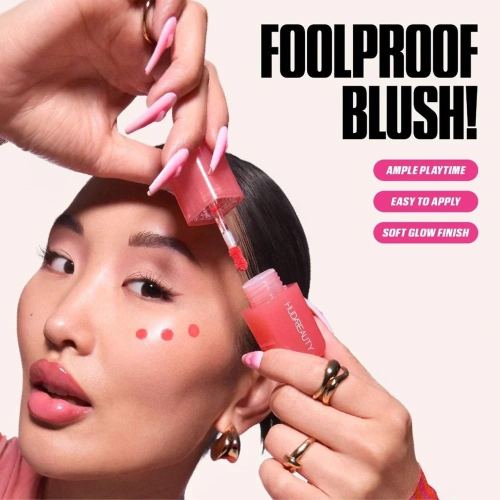 NEW Huda Blush Filter Soft Glow Liquid Blush - Cotton Candy - Baby Pink